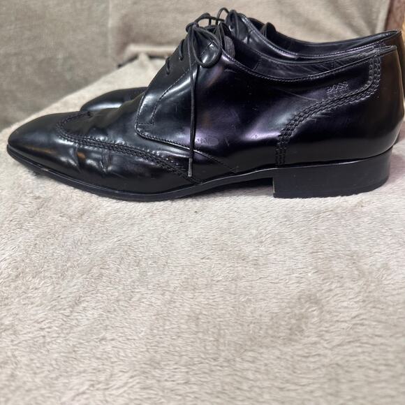 Vintage Hugo Boss Black Leather Split Toe Derby Dress Shoes Men’s Formal Lace Up main image 7